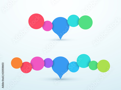 Bubbles Horizontal 3d Infographic Design