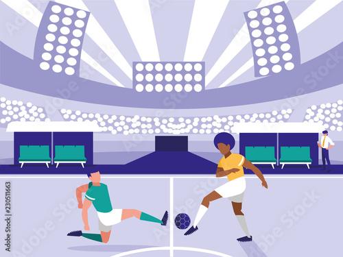 football soccer stadium scene