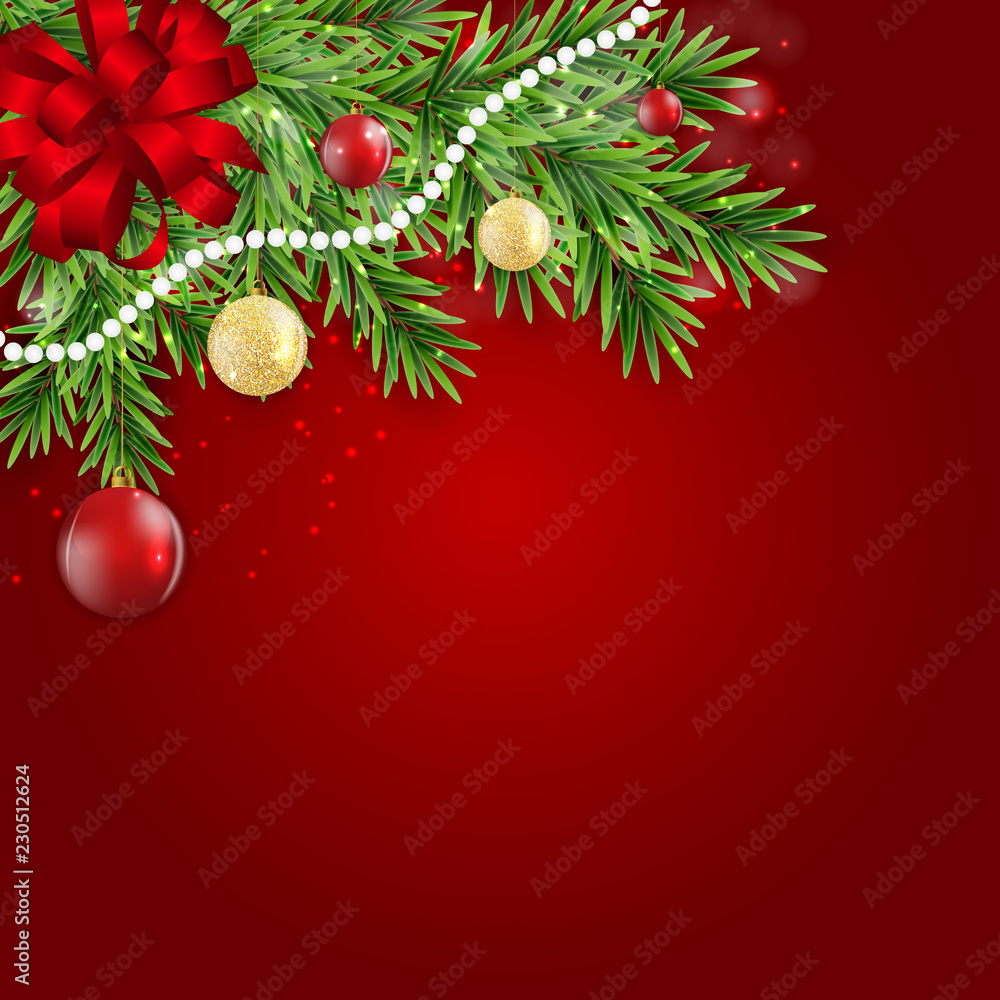 Abstract Holiday New Year and Merry Christmas Background. Vector Illustration