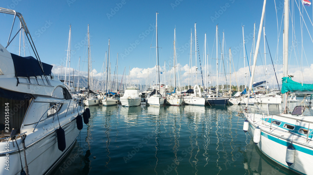 Bay with yachts