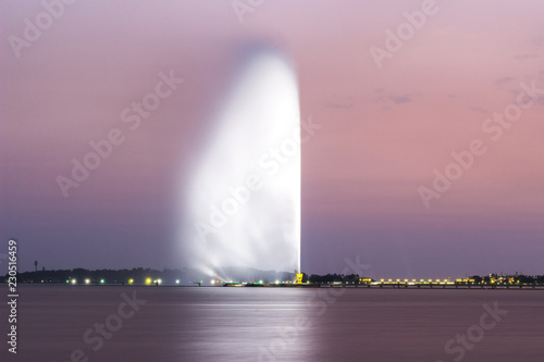 King Fahd's fountain in Jeddah, Saudi Arabia photo