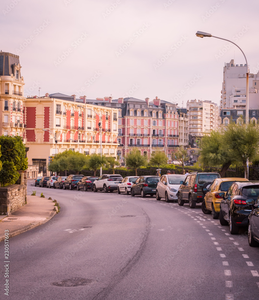 july 07 2018 Biarritz , France . Street in Biarritz, France .