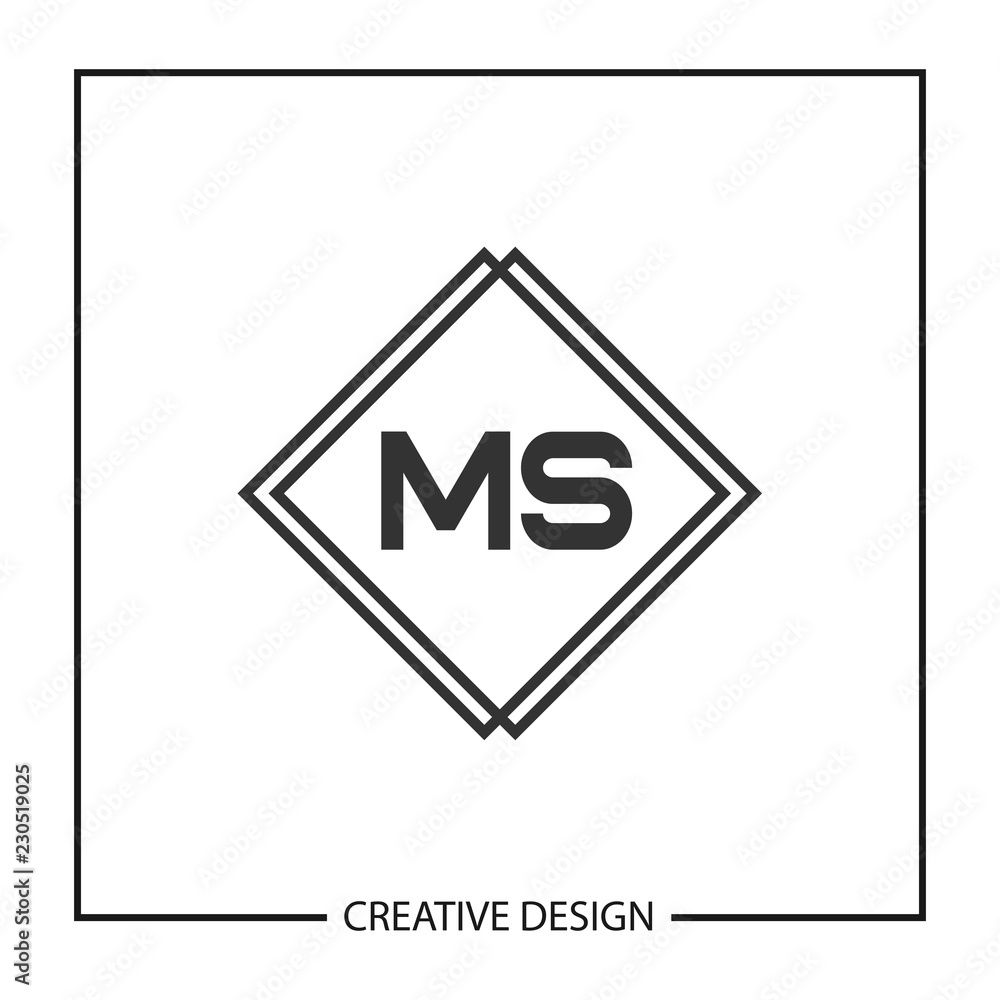 Initial Letter MS Logo Template Design Initial Letter MS Logo Template Design
