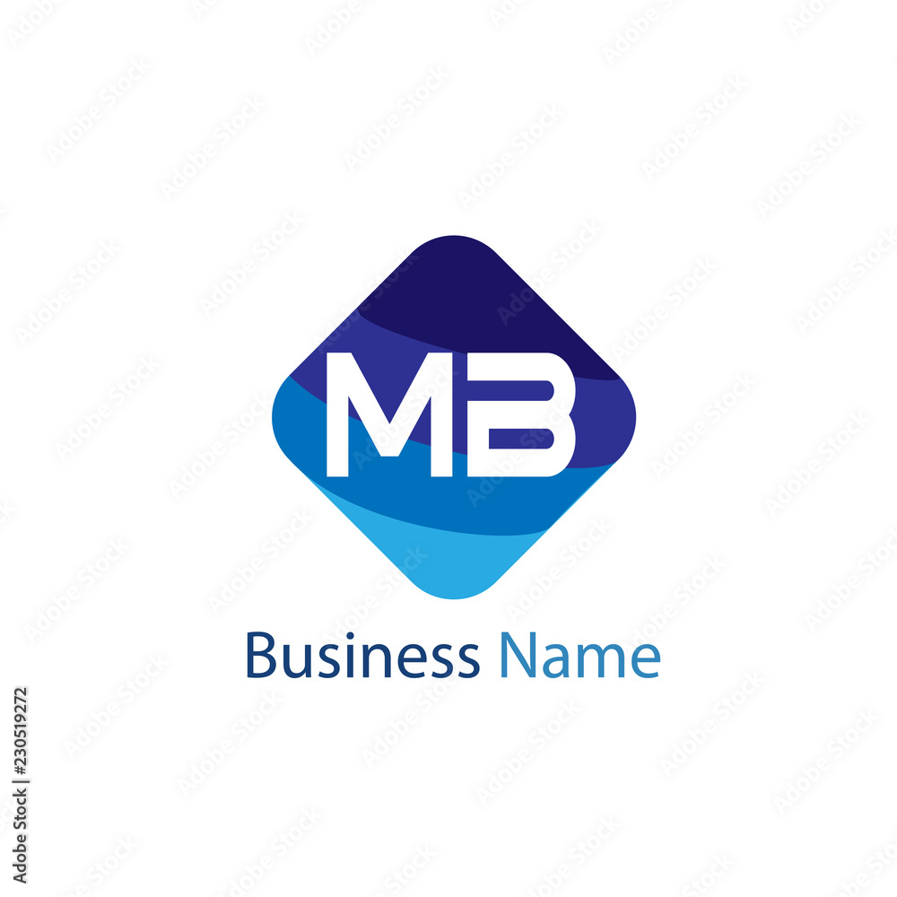 Fototapeta premium Initial Letter MB Logo Template Design