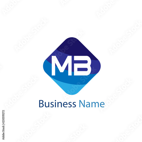 Initial Letter MB Logo Template Design