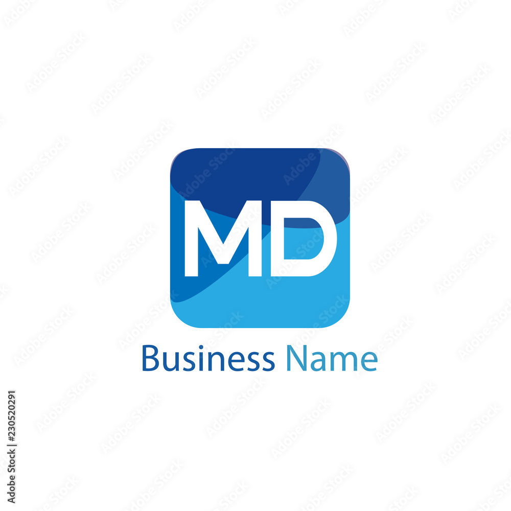 Initial Letter MD Logo Template Design Initial Letter MD Logo Template Design