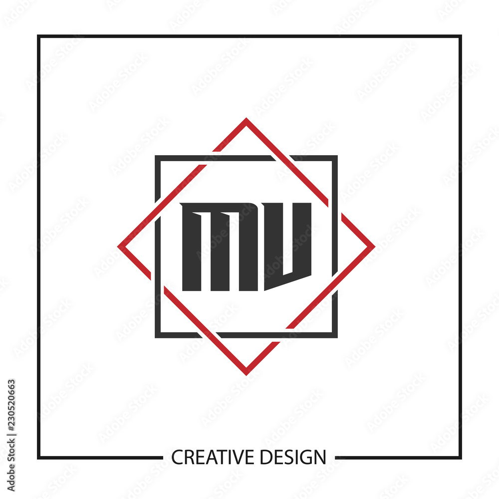 Initial Letter MV Logo Template Design Initial Letter MV Logo Template Design