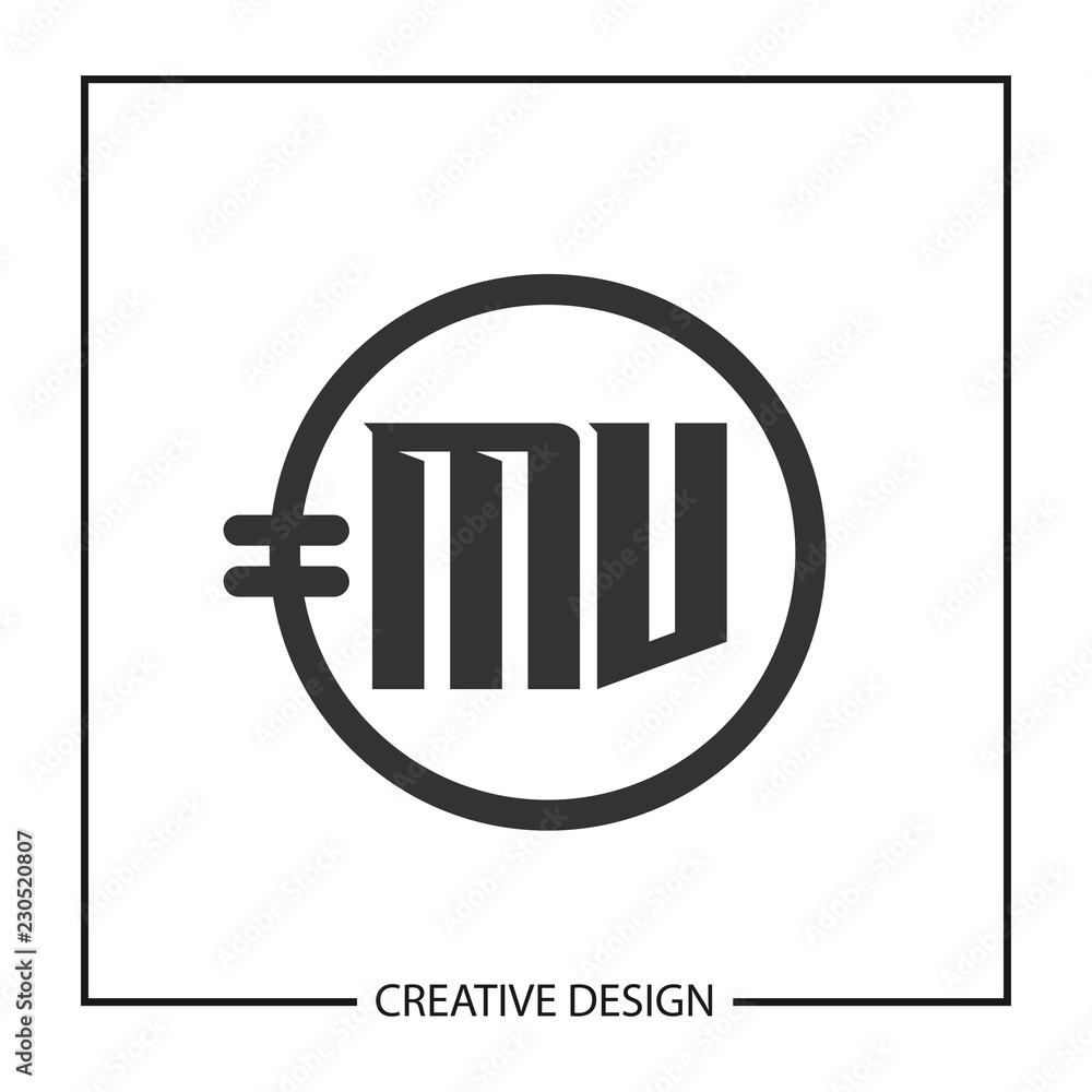 Initial Letter MV Logo Template Design Initial Letter MV Logo Template Design