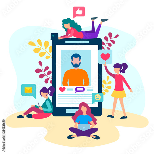 Dating and chatting on the mobile application