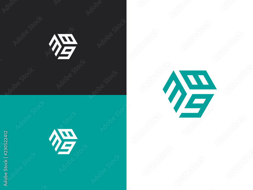 Combination number, stylish vector emblem for design Combination number, stylish vector emblem for design