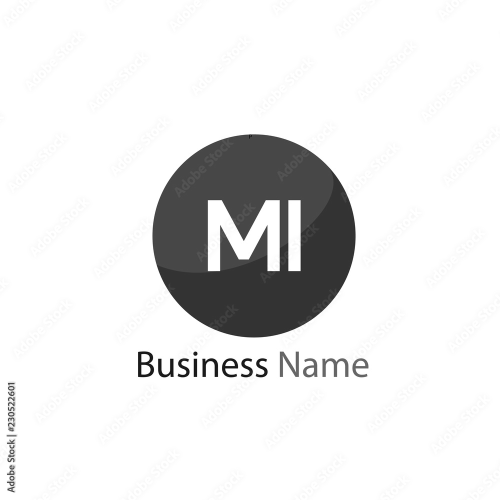 Initial Letter MI Logo Template Design Initial Letter MI Logo Template Design