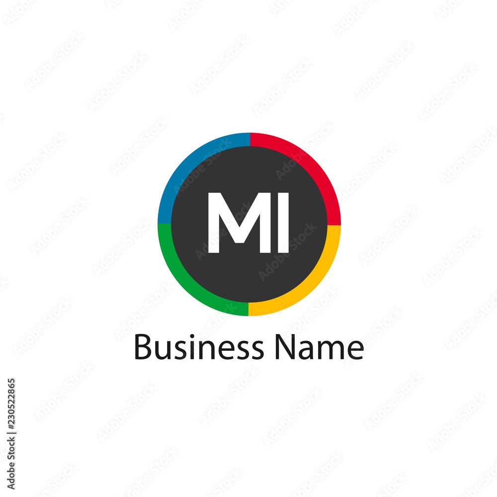 Initial Letter MI Logo Template Design Initial Letter MI Logo Template Design