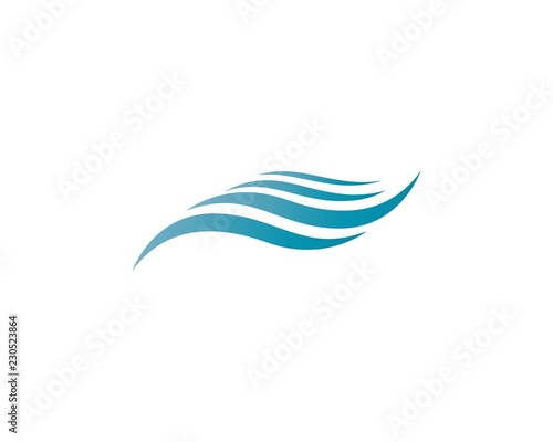 Water wave logo illustration