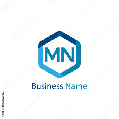 Initial Letter MN Logo Template Design