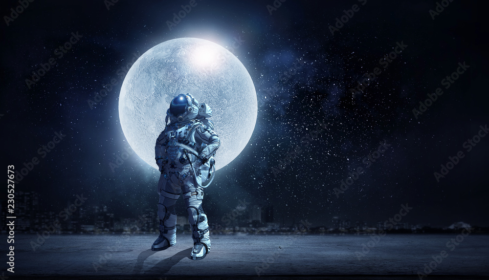 Astronaut on his mission. Mixed media Astronaut on his mission. Mixed media