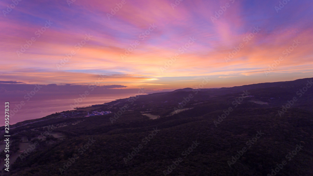 Jamaica Shoreline Purple Sunset