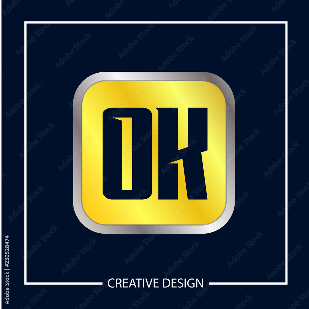 Initial Letter OK Logo Template Design Initial Letter OK Logo Template Design