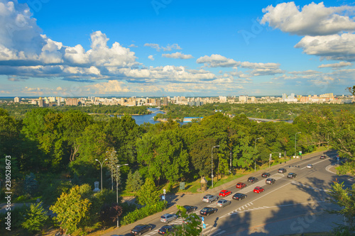 Kiev on green banks Dnipro