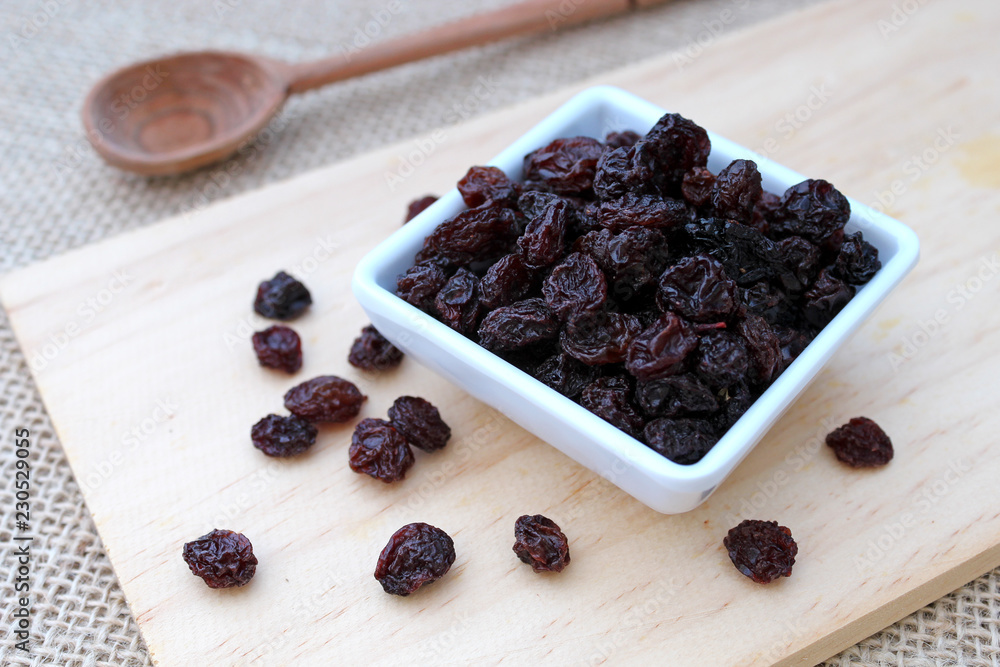 Raisins. Dry grape used in various foods Raisins. Dry grape used in various foods