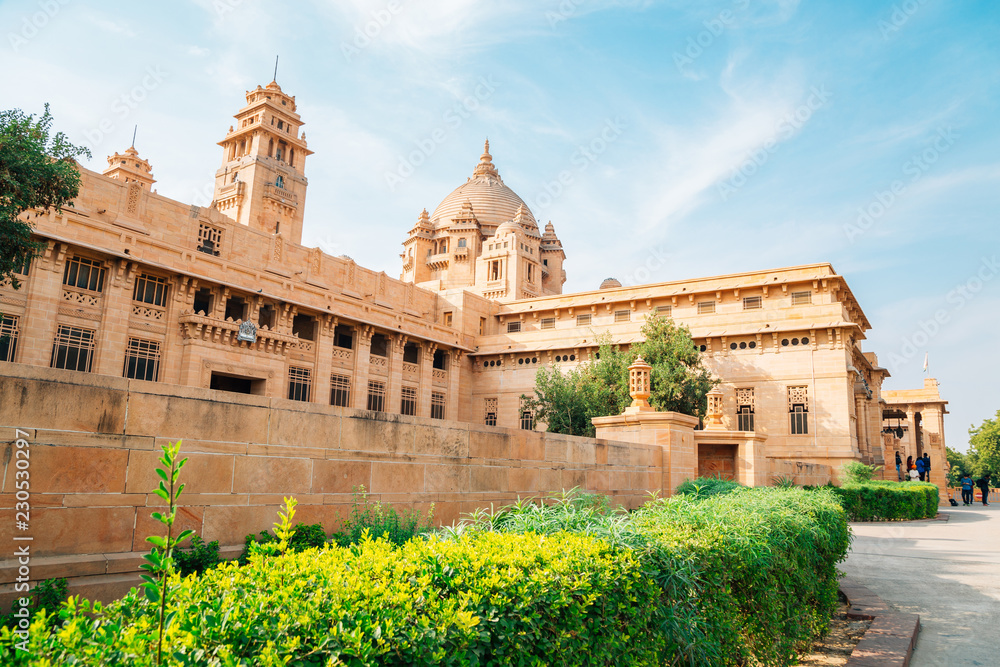 Fototapeta premium Umaid Bhawan Palace historical building in Jodhpur, India