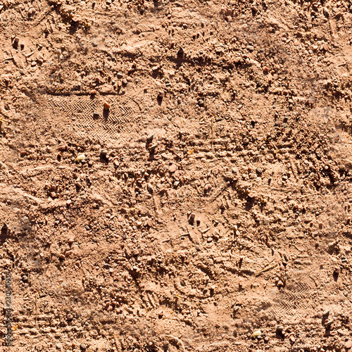 seamless sandy path with cycle bike tire tracks. background, texture