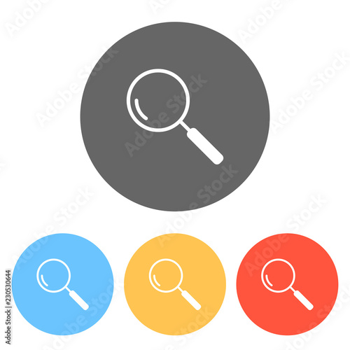 Wallpaper Mural Loupe, search or magnifying. Linear icon, thin outline. Set of w Torontodigital.ca