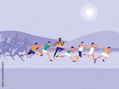 male athletics race avatar character