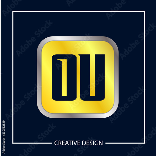 Initial Letter OU Logo Template Design