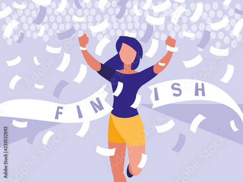 female athletics race avatar character