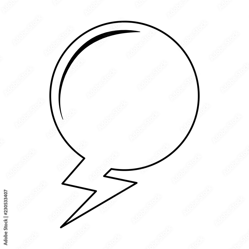 Speech bubble isolated in black and white Speech bubble isolated in black and white