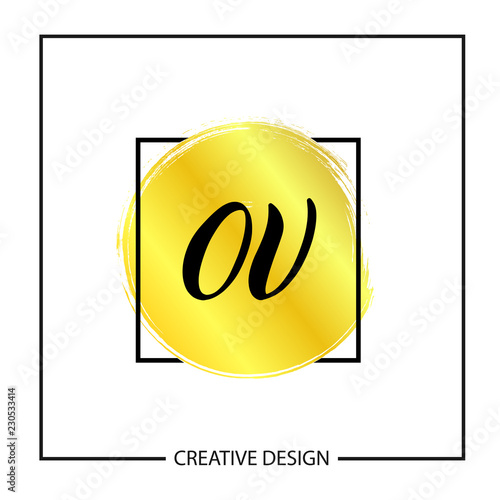 Initial Letter OV Logo Template Design