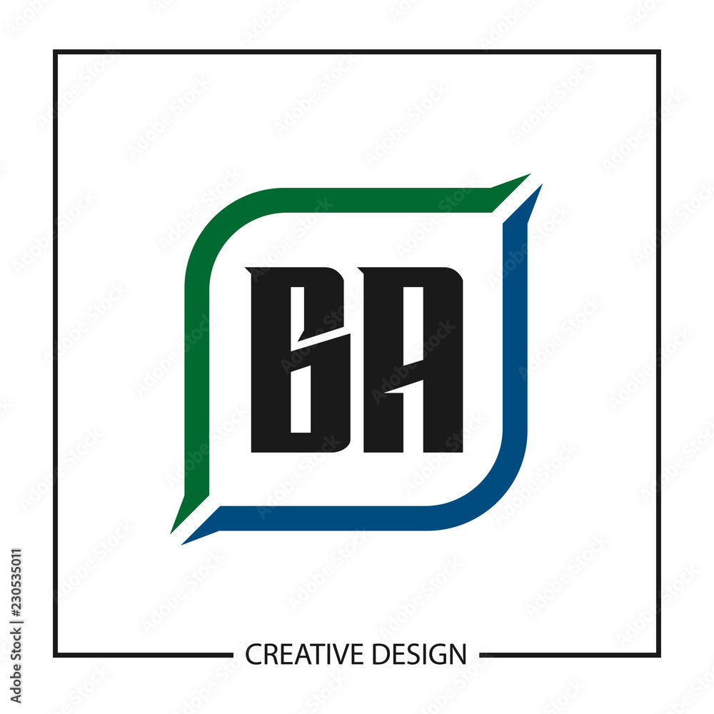 Initial Letter BA Logo Template Design Initial Letter BA Logo Template Design