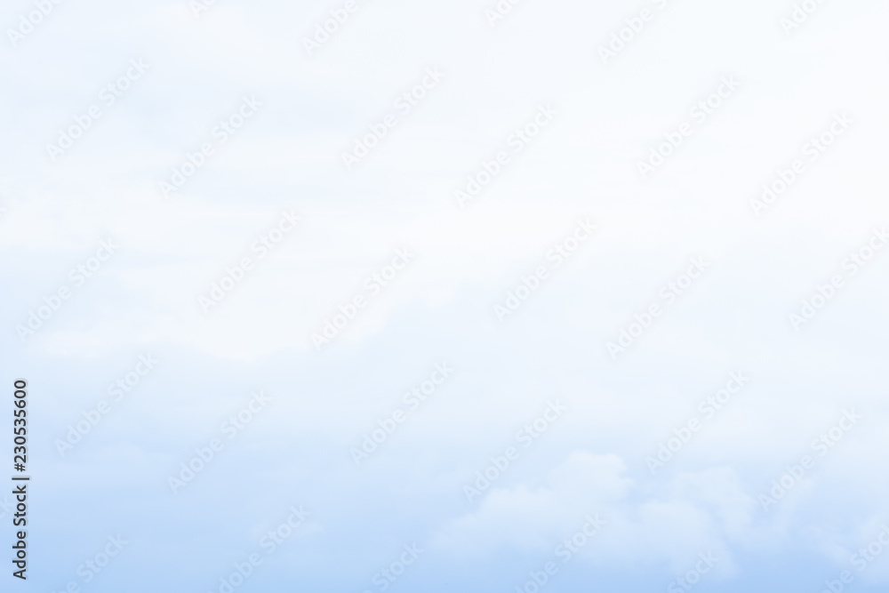 Fototapeta premium The soft white clouds look amazing with the blue sky, no wind blowing through.