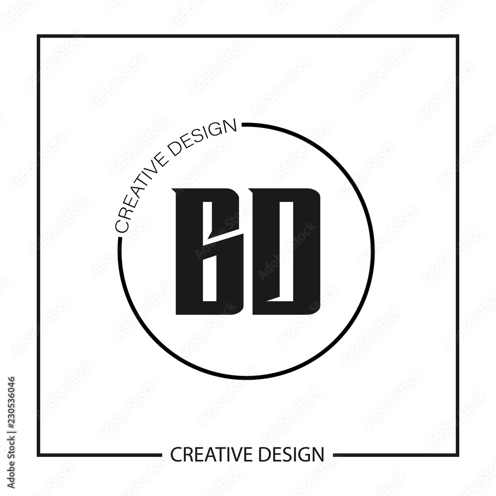 Initial Letter BD Logo Template Design Initial Letter BD Logo Template Design