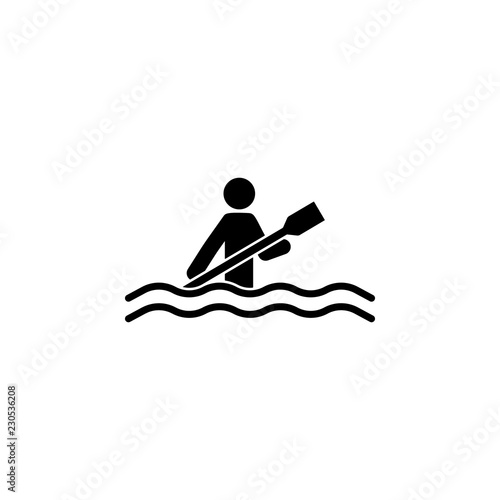 paralympic, canoe icon. Element of disabled human in sport icon for mobile concept and web apps. Detailed paralympic, canoe icon can be used for web and mobile