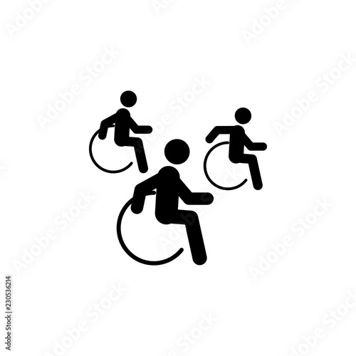 paralympic, cross icon. Element of disabled human in sport icon for mobile concept and web apps. Detailed paralympic, cross icon can be used for web and mobile