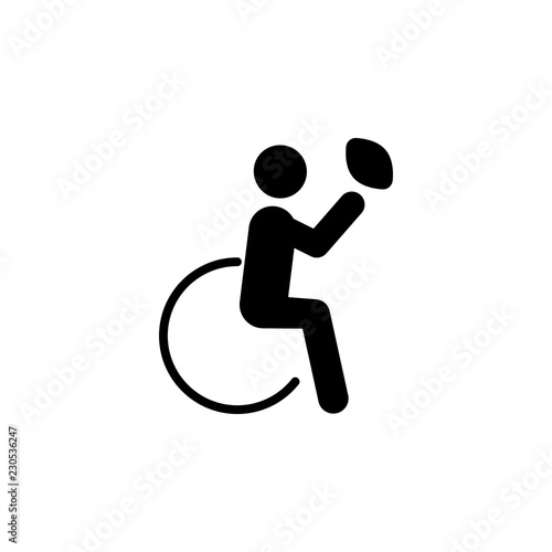 paralympic, rugby icon. Element of disabled human in sport icon for mobile concept and web apps. Detailed paralympic, rugby icon can be used for web and mobile