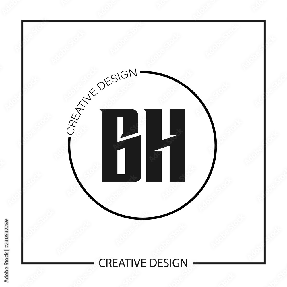 Initial Letter BH Logo Template Design Initial Letter BH Logo Template Design