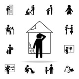 house of a beggar icon. Poor peaple icons universal set for web and mobile