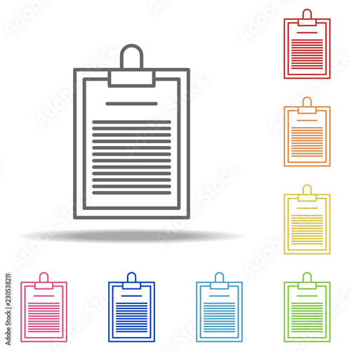 clipboard icon. Elements of plastic syrgery in multi color style icons. Simple icon for websites, web design, mobile app, info graphics