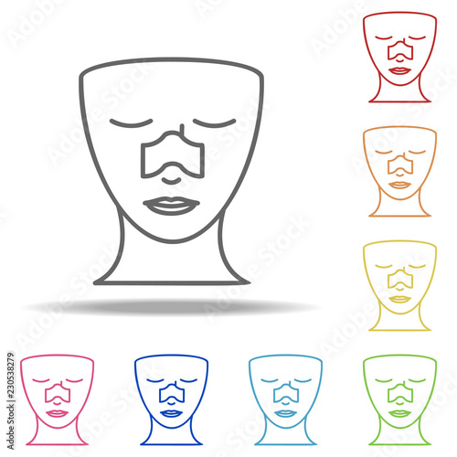 rhinoplasty icon. Elements of plastic syrgery in multi color style icons. Simple icon for websites, web design, mobile app, info graphics