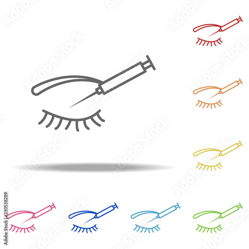 injection eyelid icon. Elements of plastic syrgery in multi color style icons. Simple icon for websites, web design, mobile app, info graphics