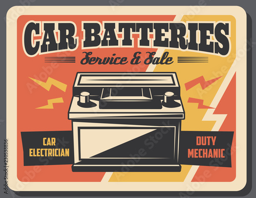 Car battery charging, auto repair service