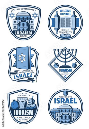Jewish religion, welcome to Israel badges