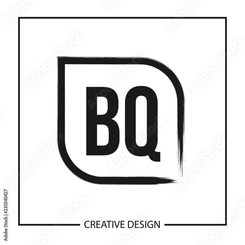 Initial Letter BQ Logo Template Design