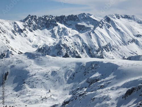 Amazing Winter Panorama from Todorka peak, Pirin Mountain, Bulgaria