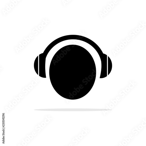 Headphones icon. Vector concept illustration for design.
