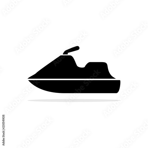 Jet ski icon. Vector concept illustration for design.