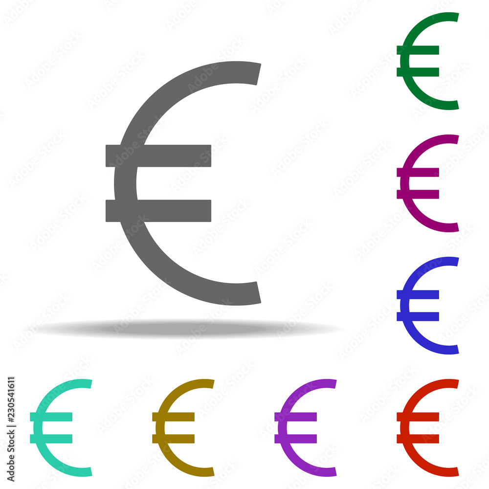 Fototapeta premium euro sign icon. Elements of web in multi color style icons. Simple icon for websites, web design, mobile app, info graphics