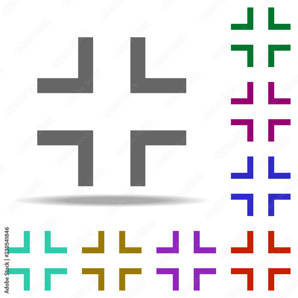 Fototapeta premium exit from full-screen mode icon. Elements of web in multi color style icons. Simple icon for websites, web design, mobile app, info graphics